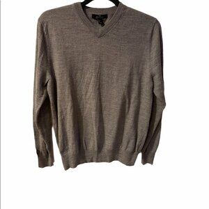 Daniel Bishop Sweater Mens L Pullover V-Neck Merino wool preppy career timeless